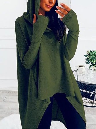 High Low Hem Hoodies Sweatshirt