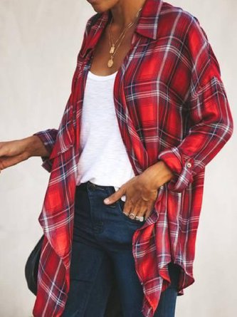 Cotton-Blend Long Sleeve Top