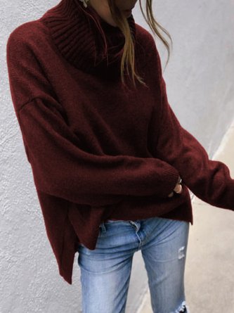 Solid Long Sleeve Pullover