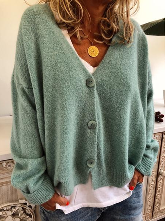 Long Sleeve V Neck Knitted