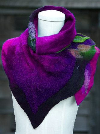 Color-Block Casual Scarves & Shawls
