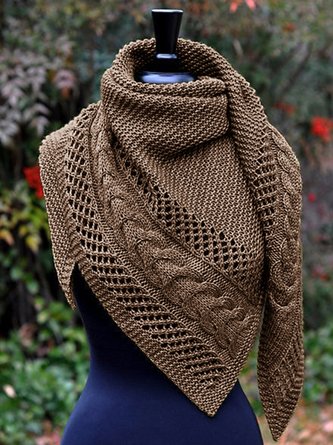 Green Casual Women Scarf