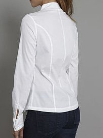 White Casual V Neck Top