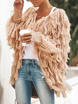 Fringed Long Sleeve Cardigan