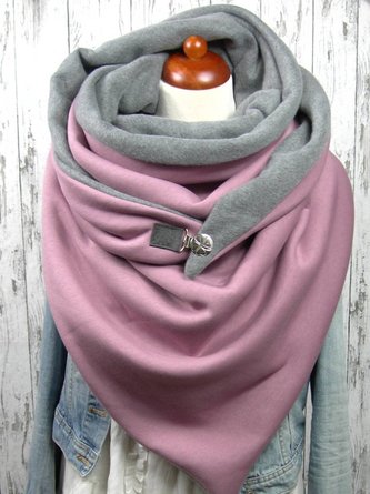Pink Cotton Casual Scarve