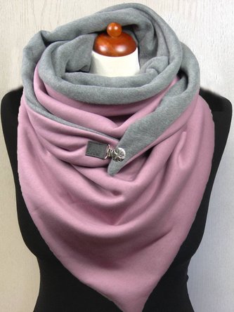 Pink Cotton Casual Scarve