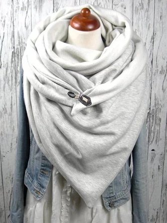 White Cotton Casual Scarve