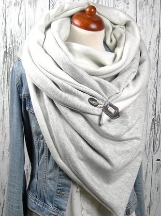 White Cotton Casual Scarve