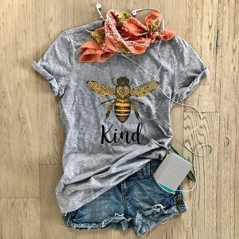 Casual Short Sleeve Printed T-Shirt
