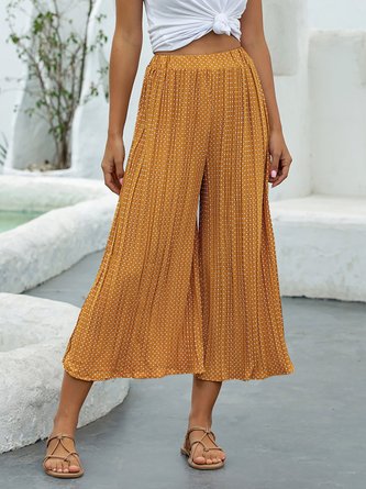 Pleated Casual Wide Leg Pants