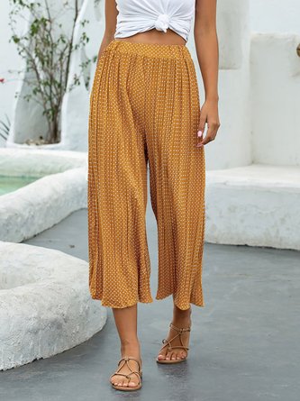 Pleated Casual Wide Leg Pants