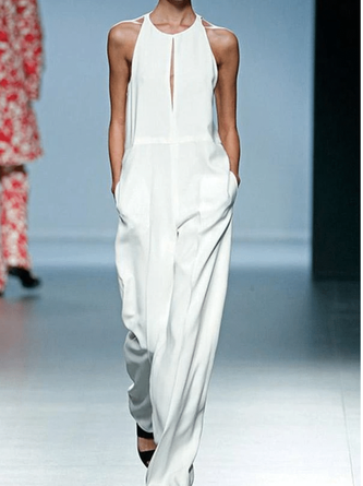 Shift Crew Neck Casual Cotton One-Pieces