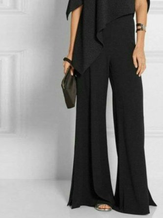 Plain Cold Shoulder One-Pieces