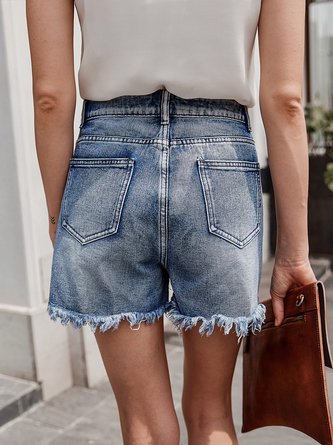 Solid Shift Basic Denim Jeans