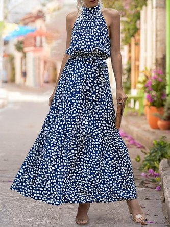 Graphic Printed Boho Holiday Maxi Dress
