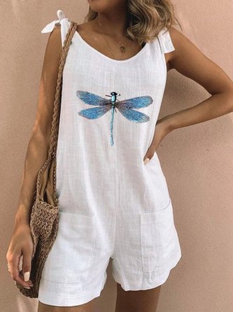 Plus Size Animal Vintage Crew Neck One-Pieces