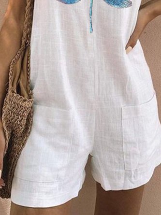 Plus Size Animal Vintage Crew Neck One-Pieces