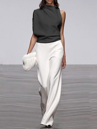 Solid Cocktail Sleeveless Romper Women Jumpsuit