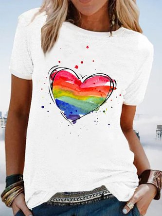 White Short Sleeve Cotton-Blend Top