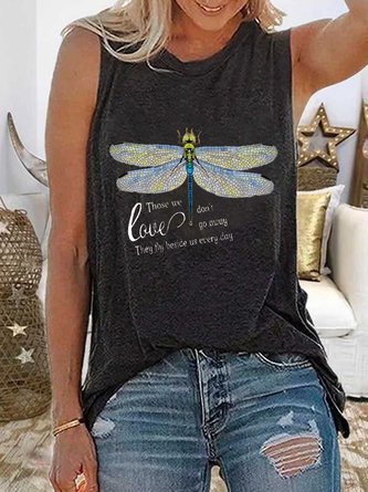 Black Casual Printed Vests