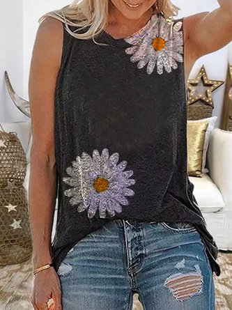 Black Round Neck Casual Top