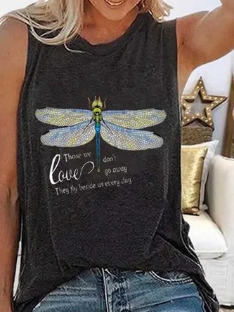 Black Casual Printed Vests