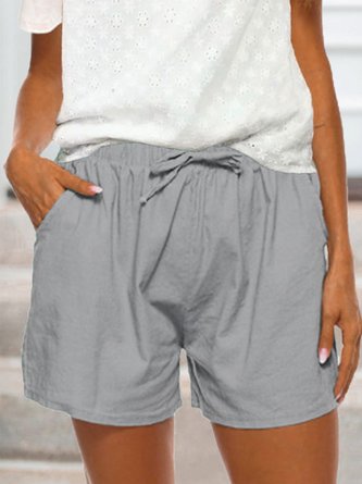 Casual Lace-Up Shorts