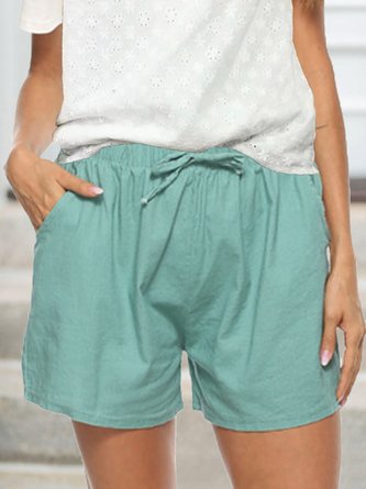 Casual Lace-Up Shorts