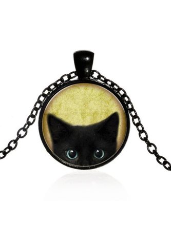 Cat Animal Casual Vintage Necklace