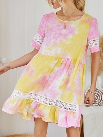 Shift Casual Tie-Dye Mini Dress