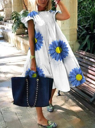 Date Cotton Floral Dress