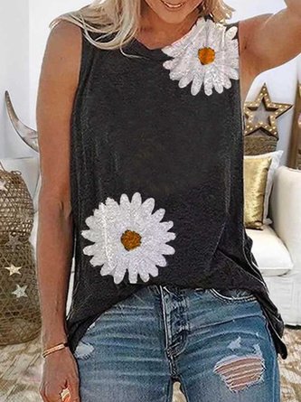 Black Round Neck Casual Top