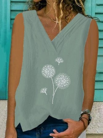 Printed Floral Sleeveless Top