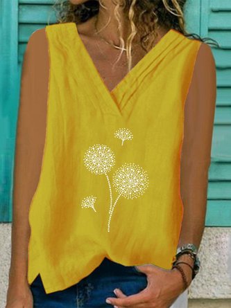 Printed Floral Sleeveless Top