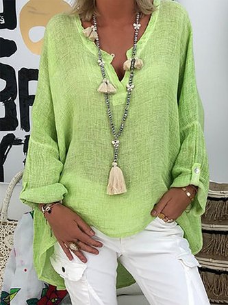 Long Sleeve Casual Solid Shirt