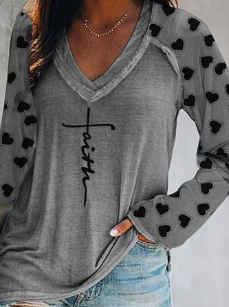 Gray Casual Shift Top