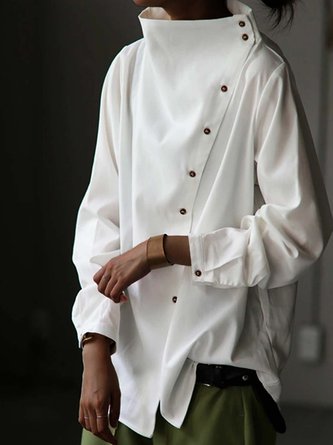 Turtleneck Casual Holiday Plain Top