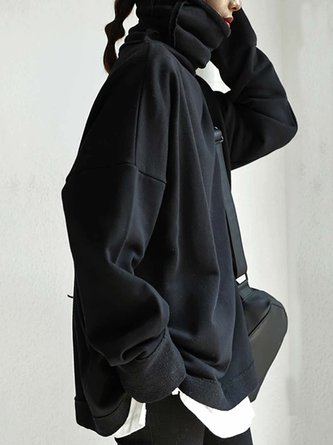 Jersey Shift Casual Long Sleeve Top