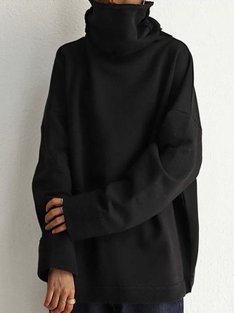 Jersey Shift Casual Long Sleeve Top