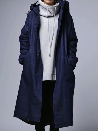 Turtleneck Long Sleeve Shift Outerwear