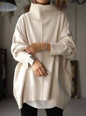 Long Sleeve Cotton Turtleneck Sweatshirt
