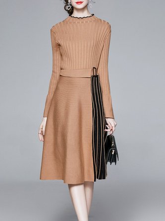 Casual Long Sleeve Sweater Dress