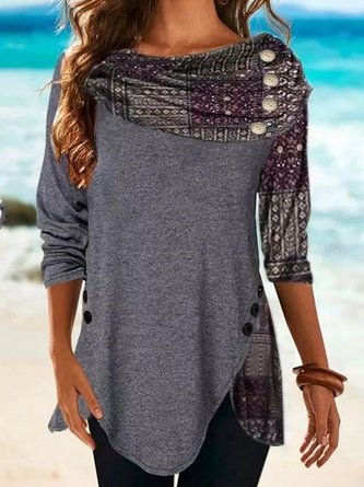 Striped Casual Long Sleeve Top