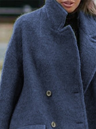 Vintage Plain Long Sleeve Plus Size Casual Outwear