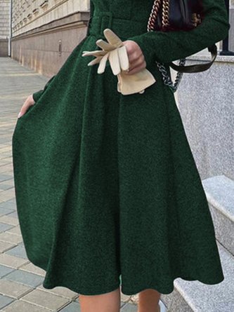 Turtleneck  Formal Elegant  Midi Dress