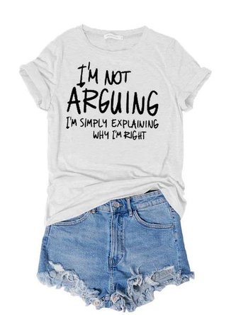 Short Sleeve Letter Shirts & Tops