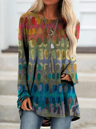 Boho Floral-Print Shift Top