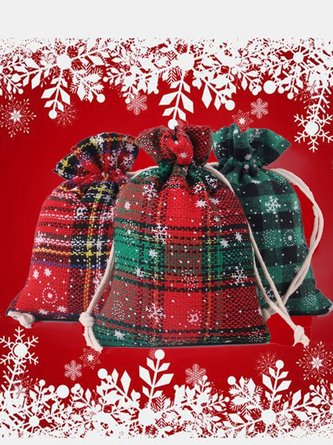 Casual Plaid Chrismas Handbag