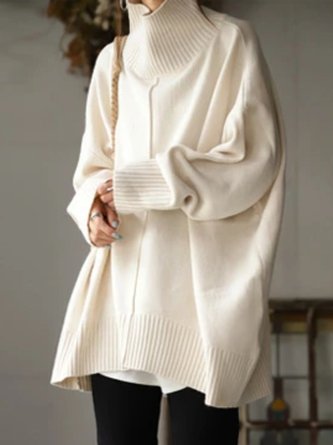Long Sleeve Cotton Turtleneck Sweatshirt