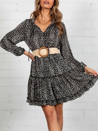 Shift Holiday Leopard Mini Dress
